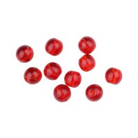 RND GLASS BEADS RED RUBY 6MM