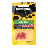 RND GLASS BEADS RED RUBY 8MM