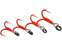 RIGGED TROUT - TREBLE HOOKS #6 4PCS UV ORANGE
