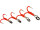 RIGGED TROUT - TREBLE HOOKS #8 4PCS UV ORANGE